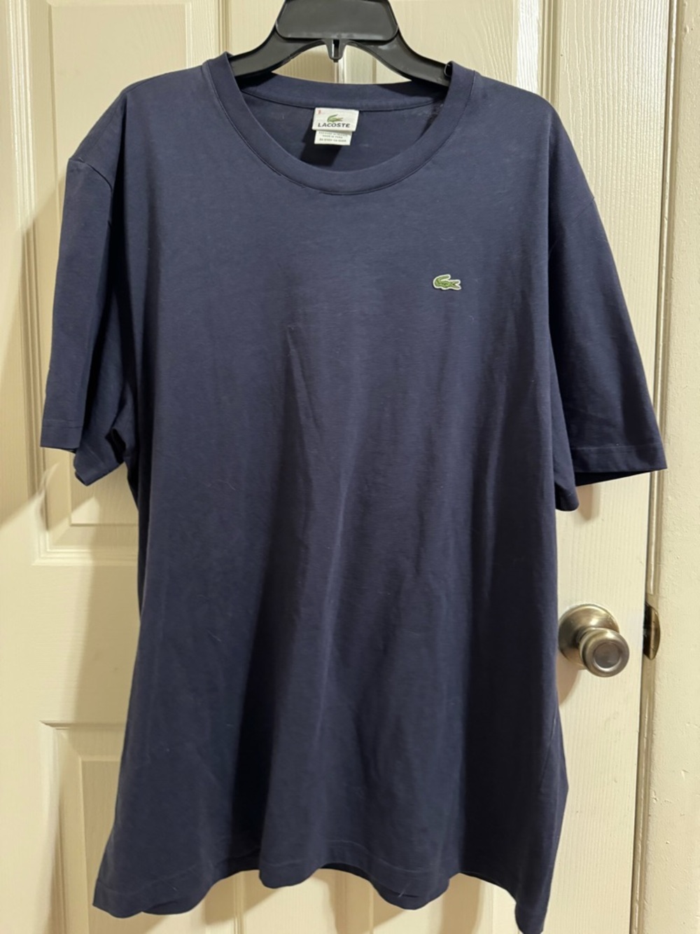 Lacoste Men's Short-Sleeve Crew Tee in Navy